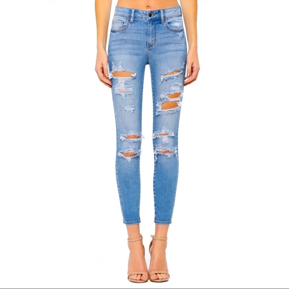 Last 1! Cello Jeans Distressed Skinny! Stretchy! - Picture 6 of 15